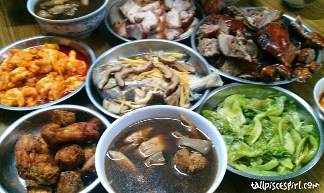 Dishes for Chinese New Year Reunion Dinner. I realized this year we didn't have chicken :(