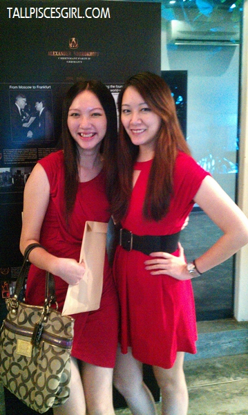 Yours truly and Joanna, both in red!