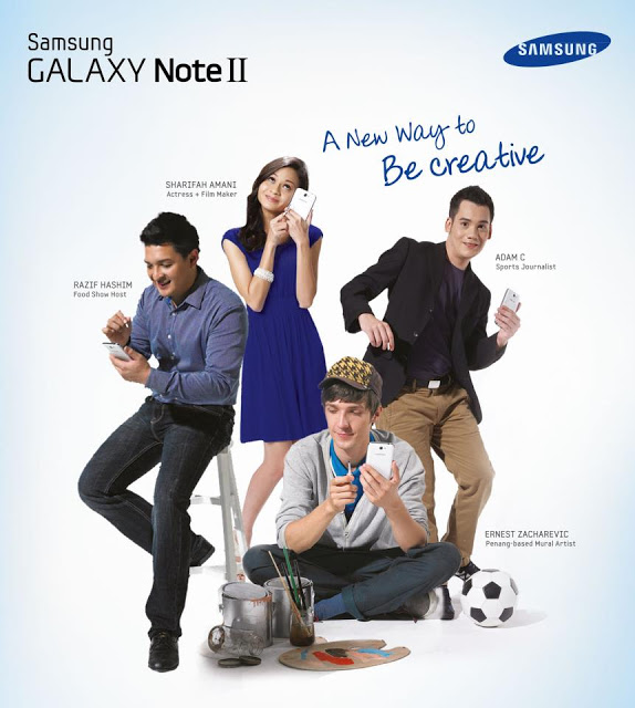 Samsung Galaxy Note II Be Creative and Win Poster