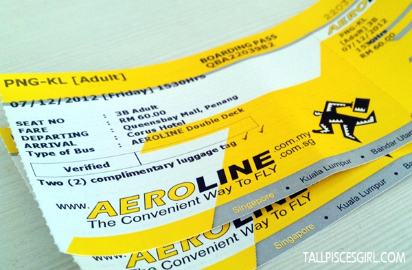Aeroline bus ticket