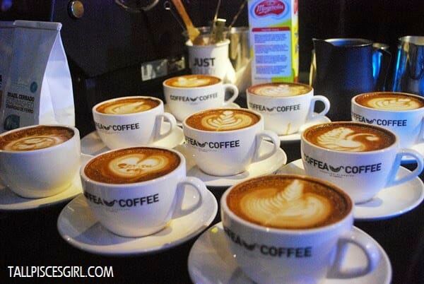 Coffee art demonstration by Coffea Coffee