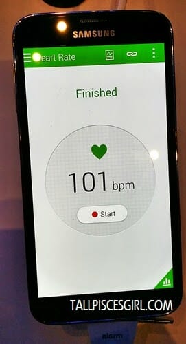 Samsung Galaxy S5 - Heart rate monitor reading