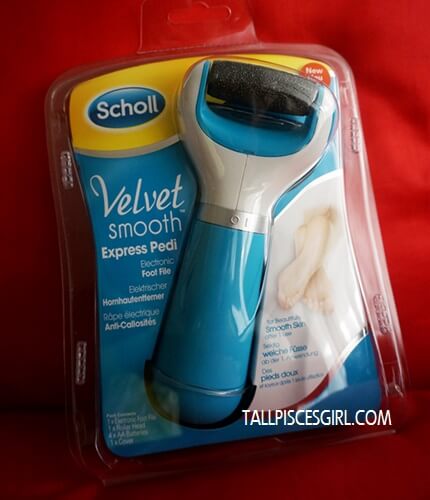 Scholl Velvet Smooth Express Pedi Electronic Foot File with packaging