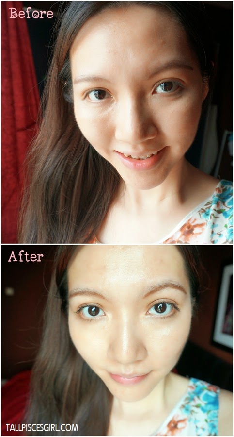 Before and after Maybelline Volum' Express The Falsies Big Eyes Mascara