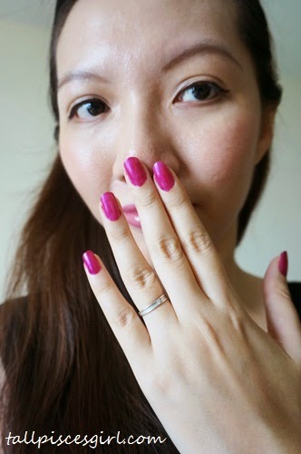 Showing off my new nail color Maybelline Color Show Nail Polish (004 - Berry Sexy)