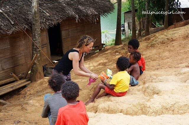 You can get some snacks for the children from a mini market which the guide will bring you to