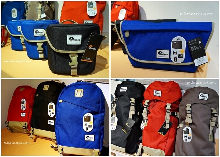 Lowepro Urban+ Collection (L-R: Shoulder Bag, Messenger, Backpack, Klettersack)