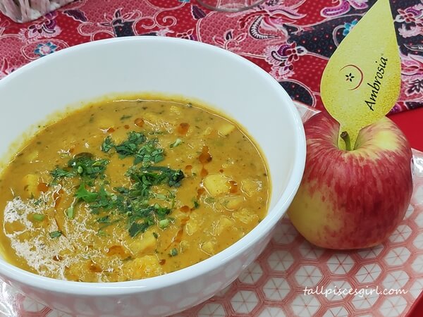 Tom Yum Pumpkin Soup with Ambrosia Apple