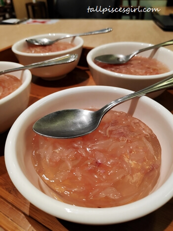 Purple Cane Restaurant Grapefruit Rose Tea Pudding | Purple Cane Restaurant Mid Autumn Menu 2020 Purple Cane Restaurant - Grapefruit Rose Tea Pudding