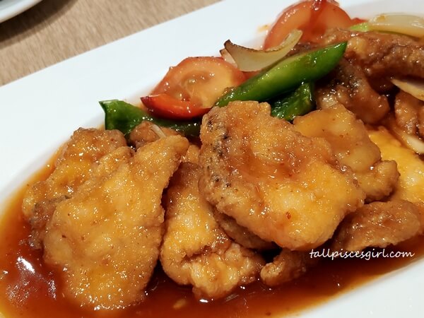 Purple Cane Restaurant - Sweet and Sour Sliced Grouper with Lychee Black Tea