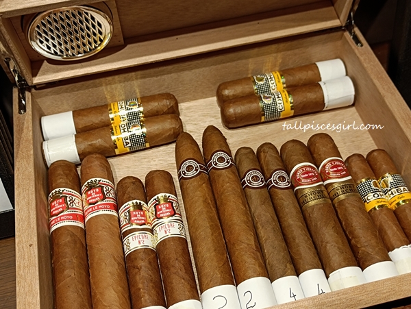 The line up of cigars at Vs Lounge | V's Lounge @ Menara Amplewest Kuala Lumpur The line-up of cigars at V's Lounge