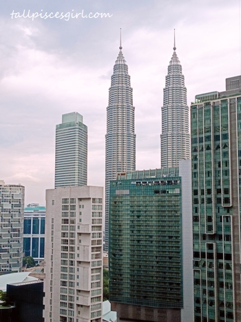 The magnificent KLCC from our room at 8 Kia Peng Suites Hotel