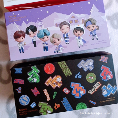 BTS TinyTAN Message Chocolate Ver 2 (Purple Holidays and Wappen)