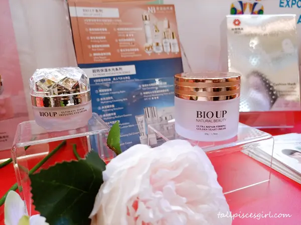 Natural Beautys Bio Up Ultra Repair Firming Cream Eye Cream and Cushion Mask | Next Trade Breakthrough with Taiwan Expo in Malaysia 2022 Natural Beauty's Bio Up Ultra Repair Firming Cream, Eye Cream and Cushion Mask