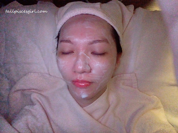 Enjoying the soothing mask from The Murad Method Facial System Facial Treatment