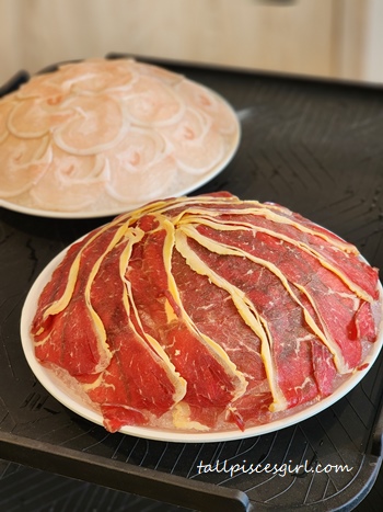 Australian Beef Striploin and Premium Pork Belly for hotpot at Zhang Yong Bucket Fish | Megah Rise Mall @ PJ Chinese Restaurant Recommendations for CNY Australian Beef Striploin and Premium Pork Belly for hotpot at Zhang Yong Bucket Fish