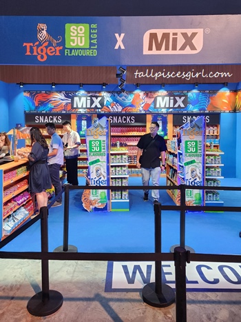 MiX.Store booth at the Tiger Soju Flavoured Lager launch party | Feeling The Twist at the Tiger Soju Flavoured Lager Launch Party with South Korean rapper, Loco MiX.Store booth, at the Tiger Soju Flavoured Lager launch party
