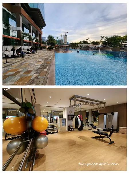 Pool and gym facilities at Solaire Resort Manila | Solaire Resort Entertainment City Hotel Review and Dining Experience Pool and gym facilities at Solaire Resort, Manila
