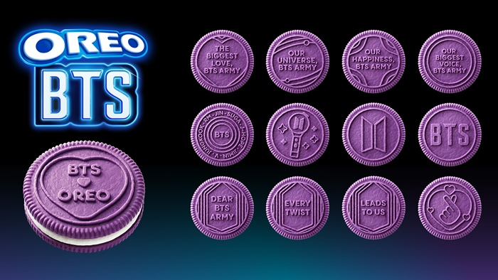 Limited Edition OREO BTS Cookies with 13 unique embossments designed by BTS | OREO x BTS Cookies Is Finally Here — And It Comes in a Hotteok Flavour Limited Edition OREO & BTS Cookies with 13 unique embossments, designed by BTS