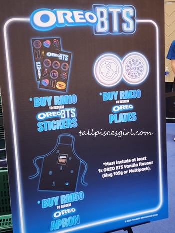 With qualifying purchases you can redeem OREO BTS Sticker OREO Plates or OREO Apron while stocks last | OREO x BTS Cookies Is Finally Here — And It Comes in a Hotteok Flavour With qualifying purchases, you can redeem OREO BTS Sticker, OREO Plates, or OREO Apron, while stocks last