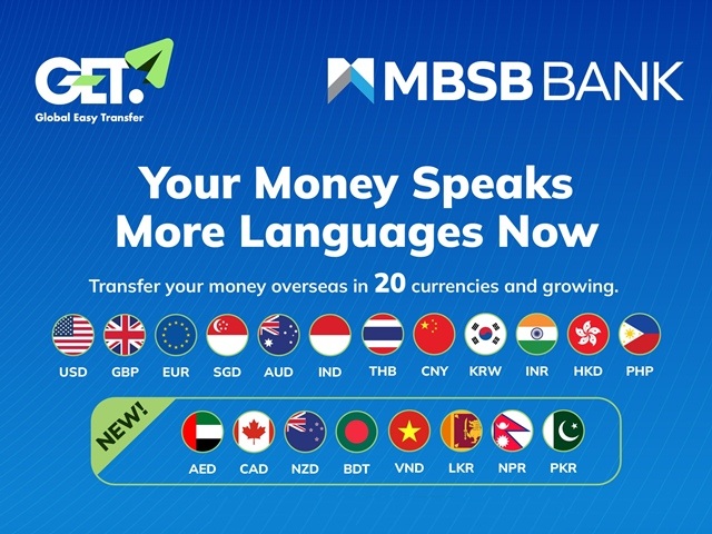 MBSB Bank Global Easy Transfer GET | MBSB Bank Makes International Money Transfers Faster and Easier with Global Easy Transfer (GET), Powered by Wise MBSB Bank Global Easy Transfer (GET)